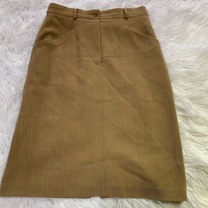 Max Mara Wool Skirt with Pockets Beige Size 10